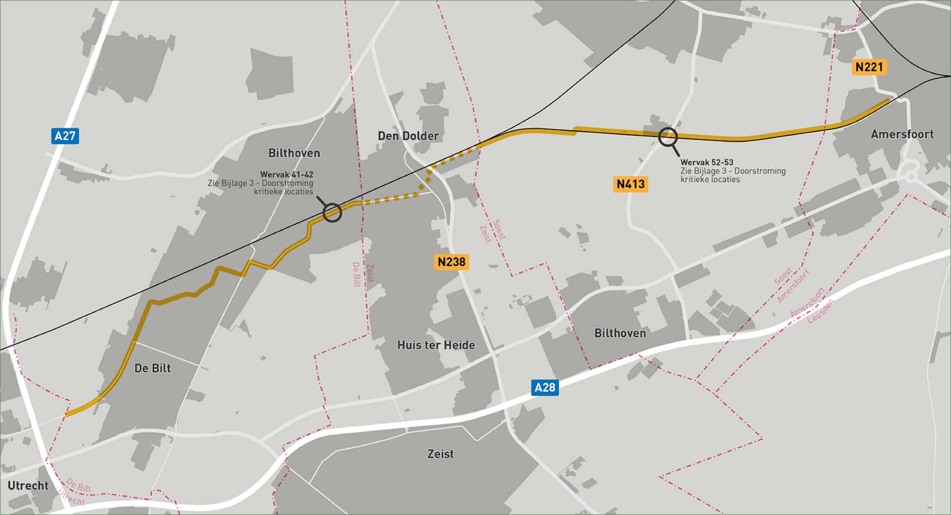 Overzichtskaart van het hele project.