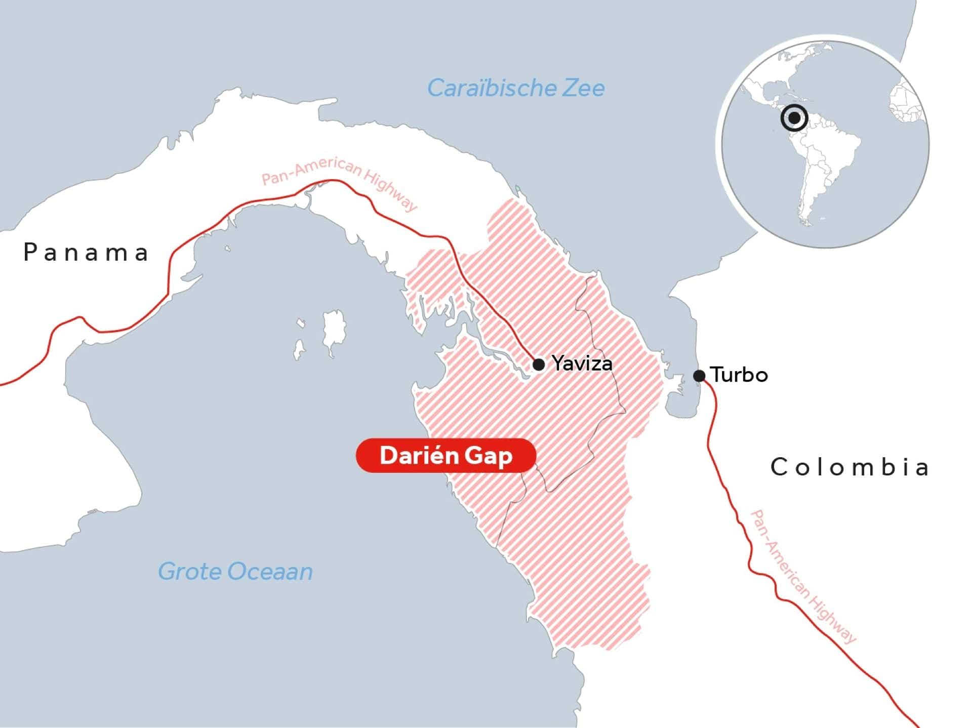Kaart - Darien Gap